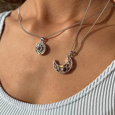Collar de pareja Sol y Luna